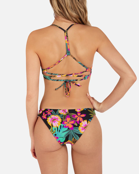 Figleaves Curve Harness Bikini Top Beach Pool Holiday Tropical Print