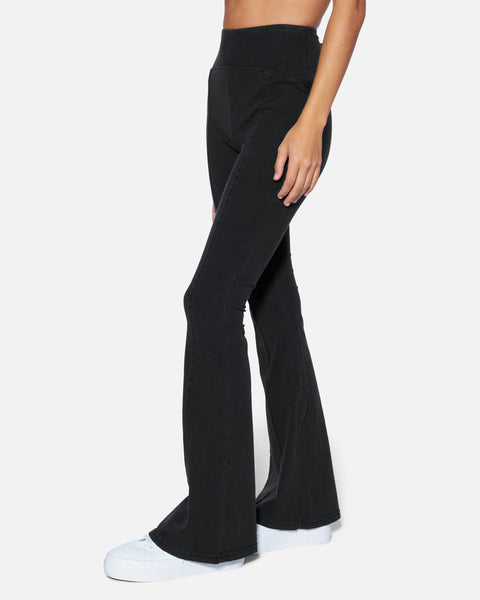 Buy Athlisis Women Black Quick Dry Flare Pants online
