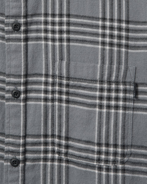 Stone Grey Portland - | Flannel Hurley Shirt Organic