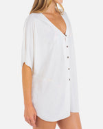 Solid Button Front Tunic