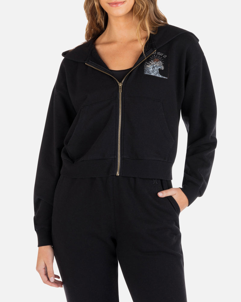 Black juicy couture zip best sale up hoodie