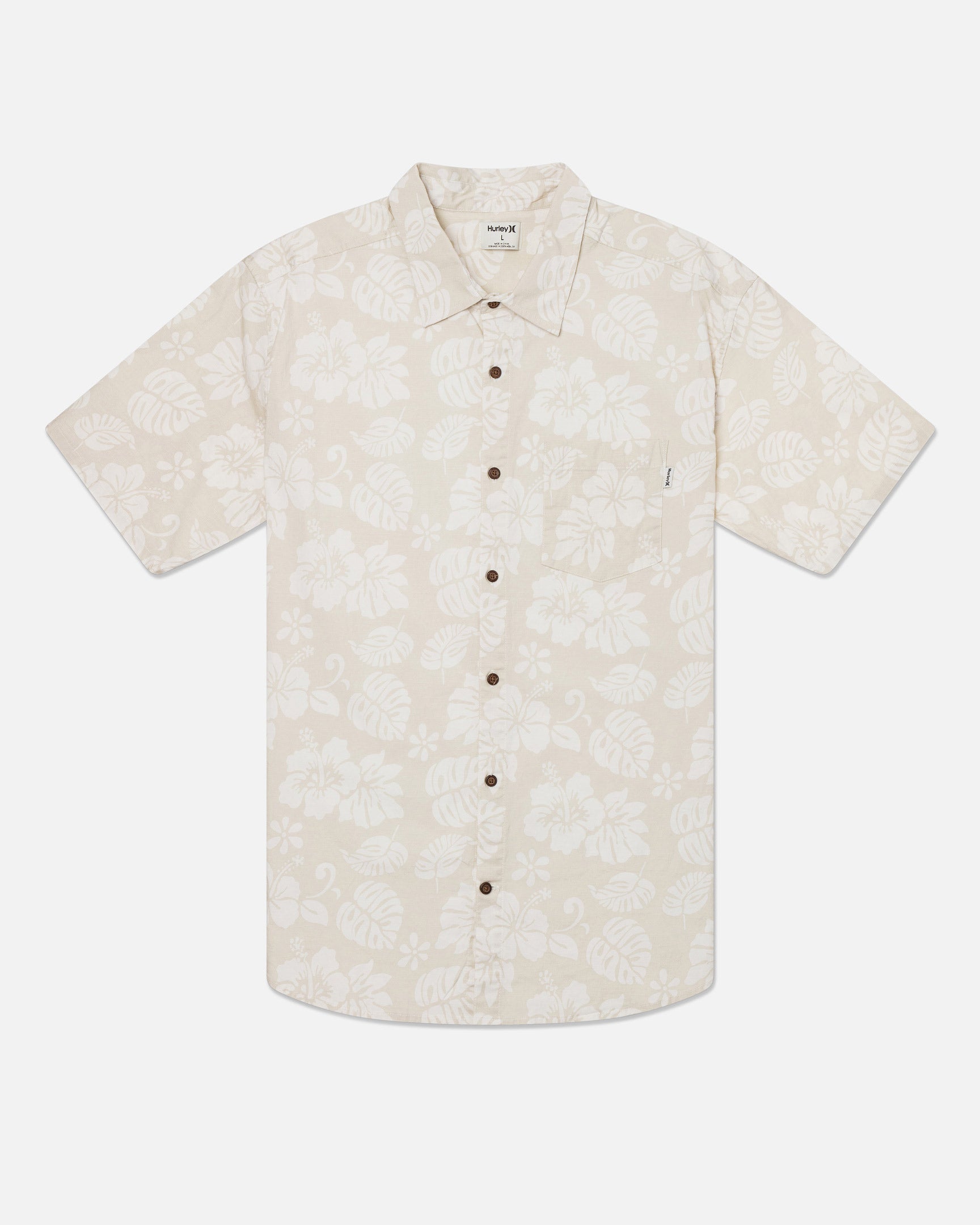 Bone 2 - One And Only Lido Stretch Short Sleeve Shirt | Hurley