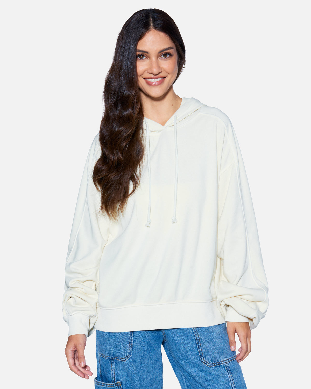 Calvin Klein Women's Long Sleeve Hoodie, White 1, Extra Small at   Women's Clothing store