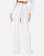 Stripe Gauze Cargo Beach Pant