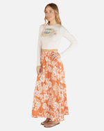 Floral Ikat Midi Skirt